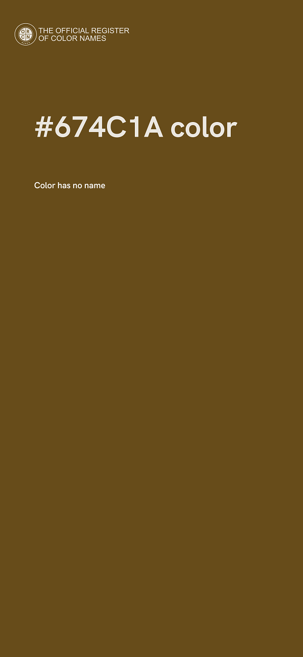 #674C1A color image
