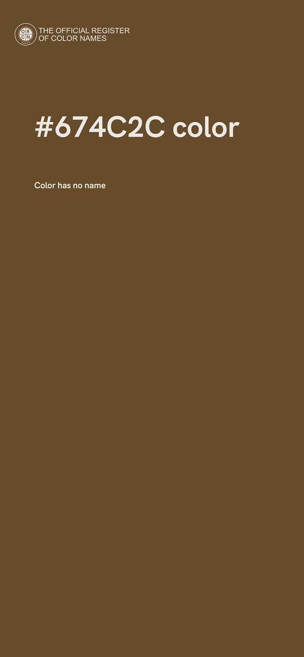 #674C2C color image
