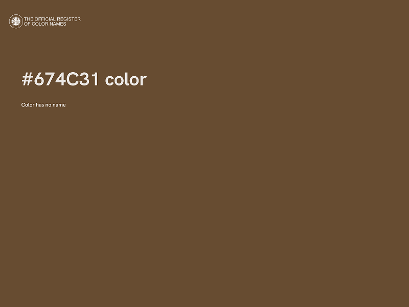 #674C31 color image