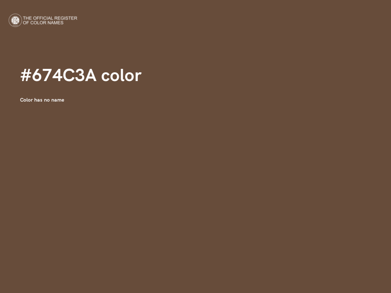 #674C3A color image