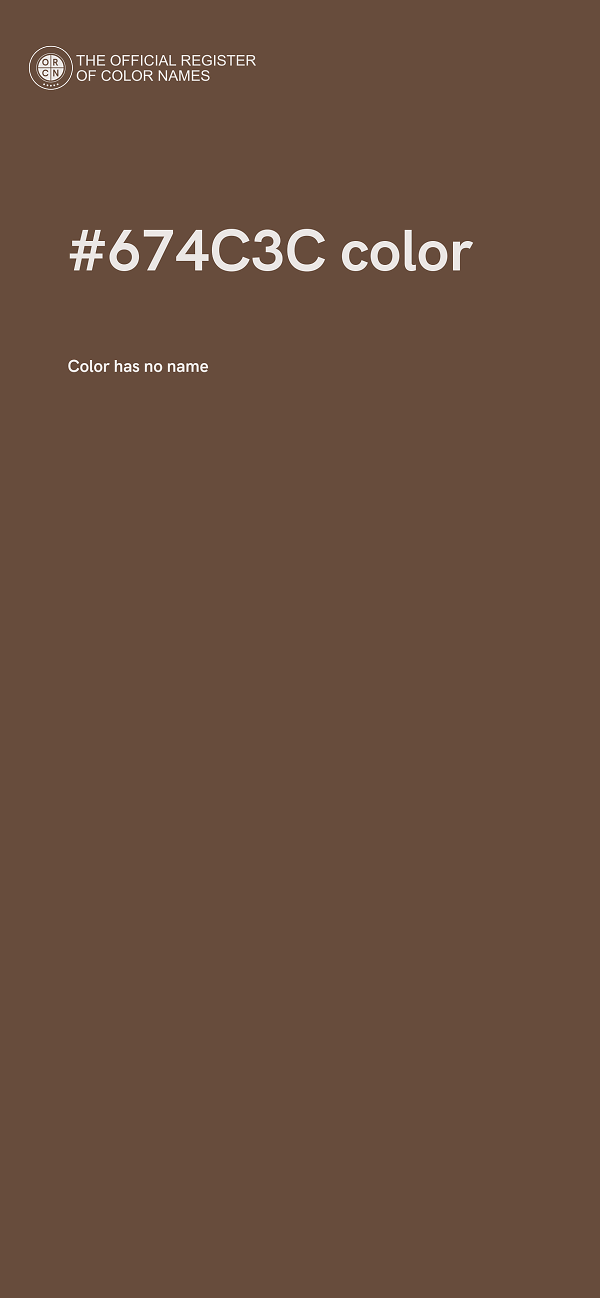 #674C3C color image