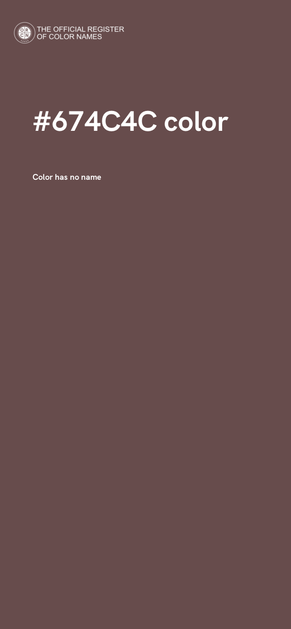 #674C4C color image