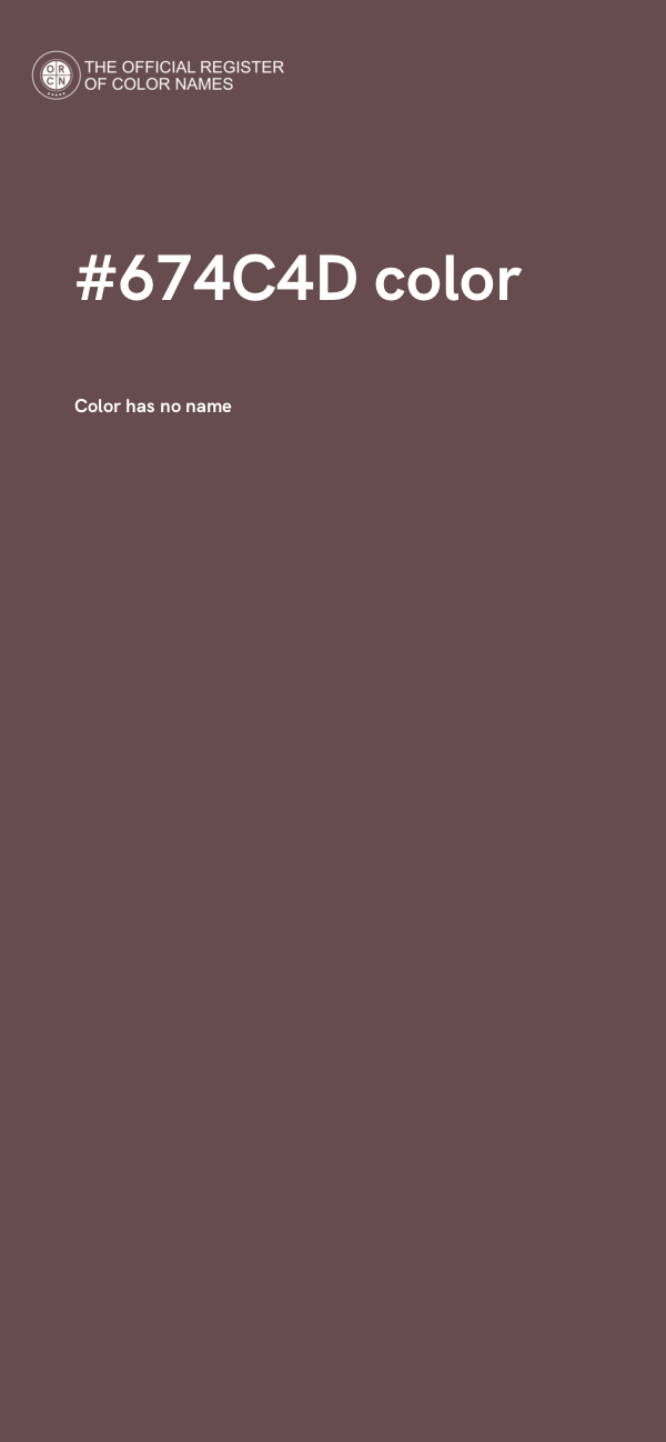 #674C4D color image