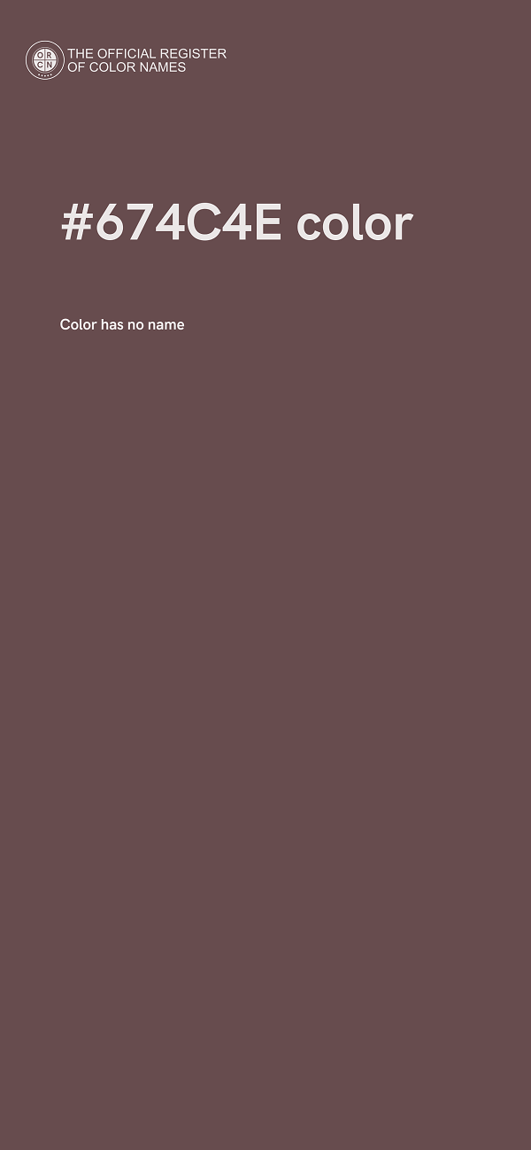 #674C4E color image