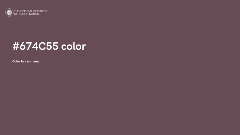 #674C55 color image