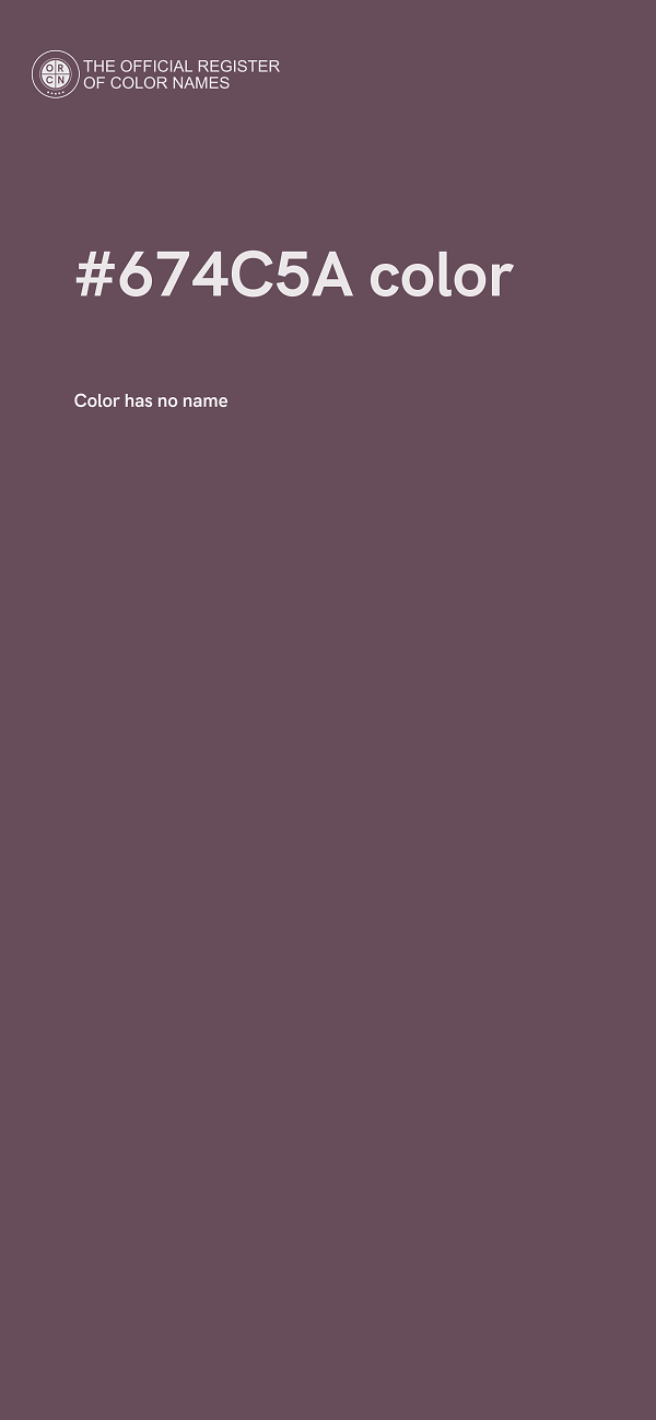#674C5A color image