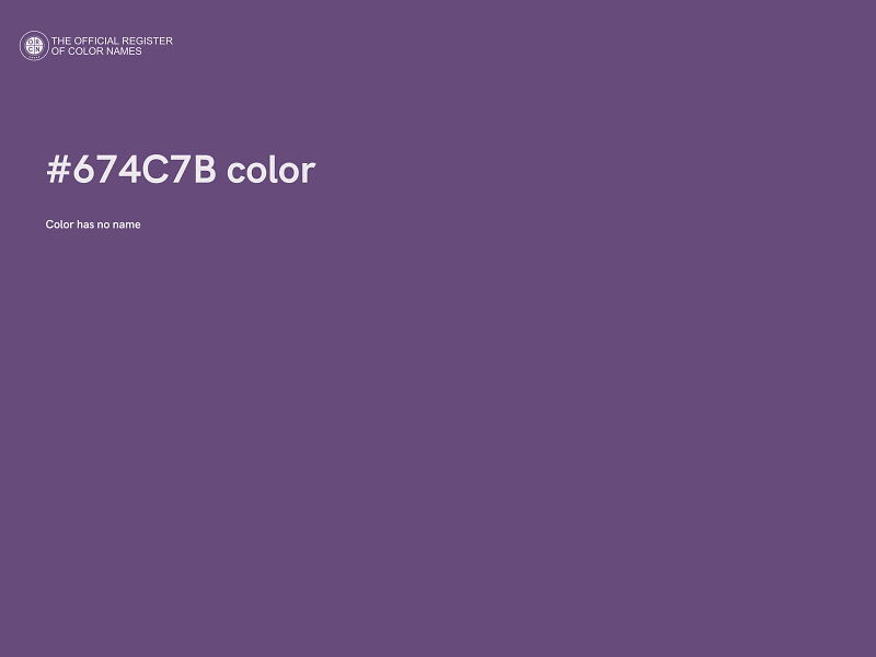 #674C7B color image