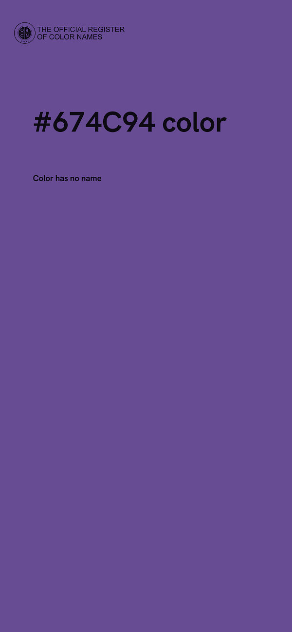 #674C94 color image