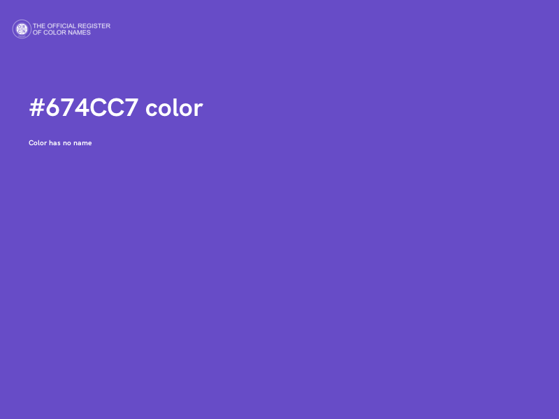 #674CC7 color image