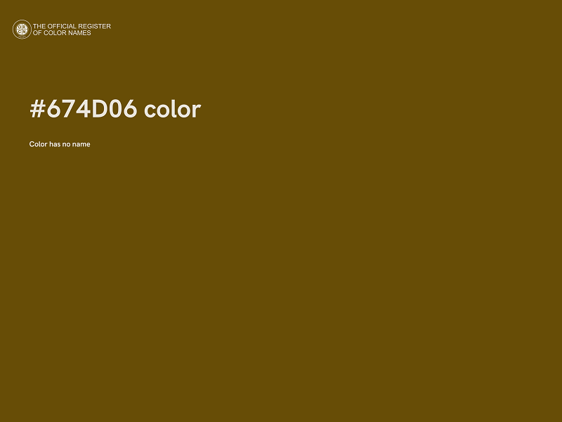 #674D06 color image