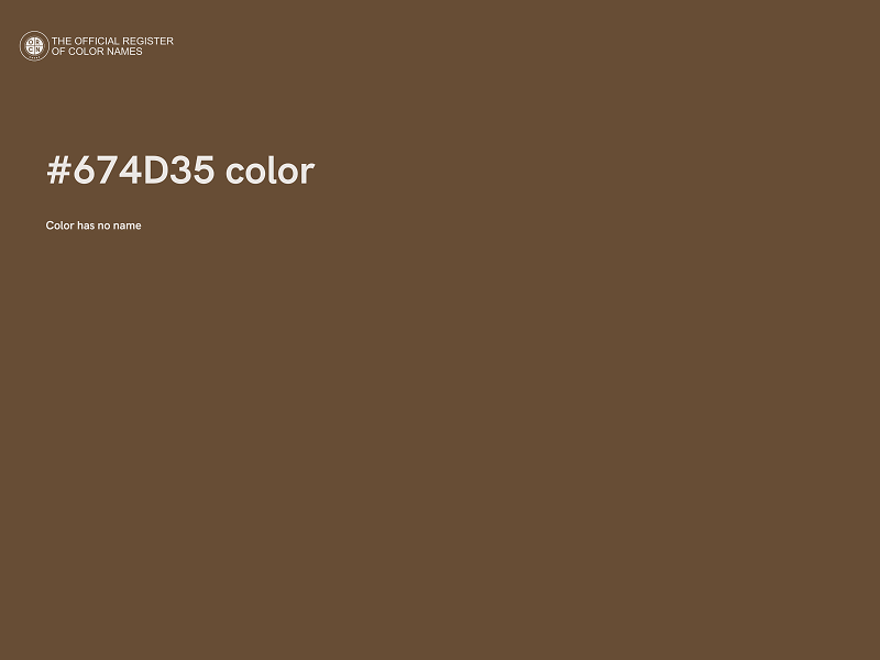#674D35 color image