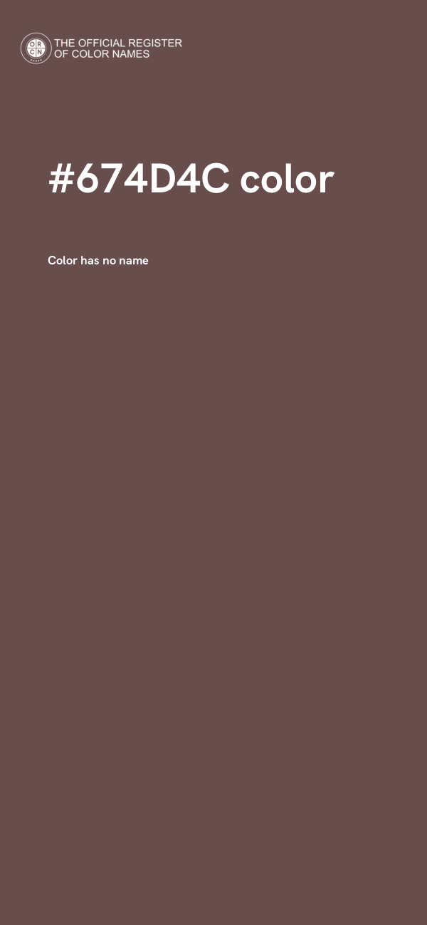 #674D4C color image