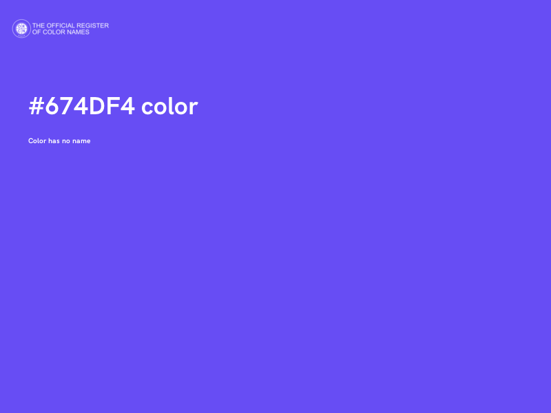 #674DF4 color image