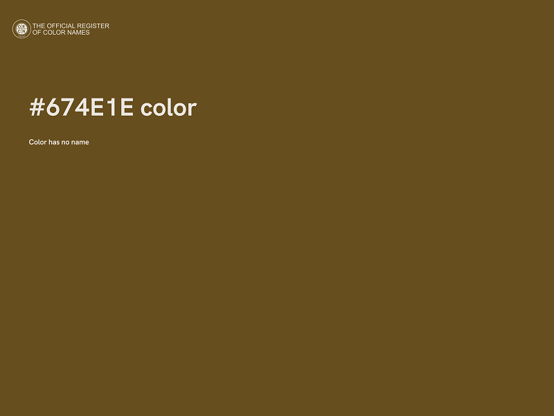 #674E1E color image