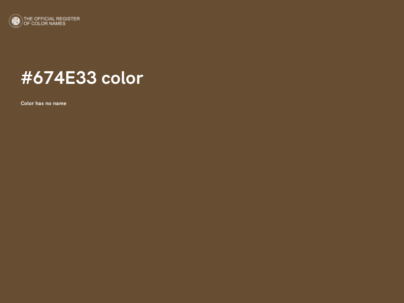 #674E33 color image