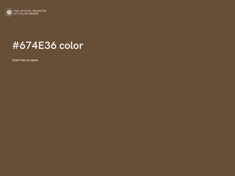#674E36 color image