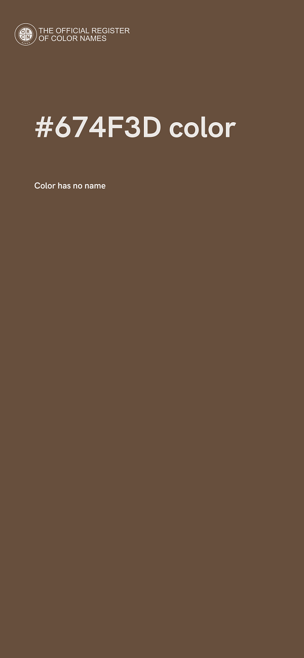 #674F3D color image