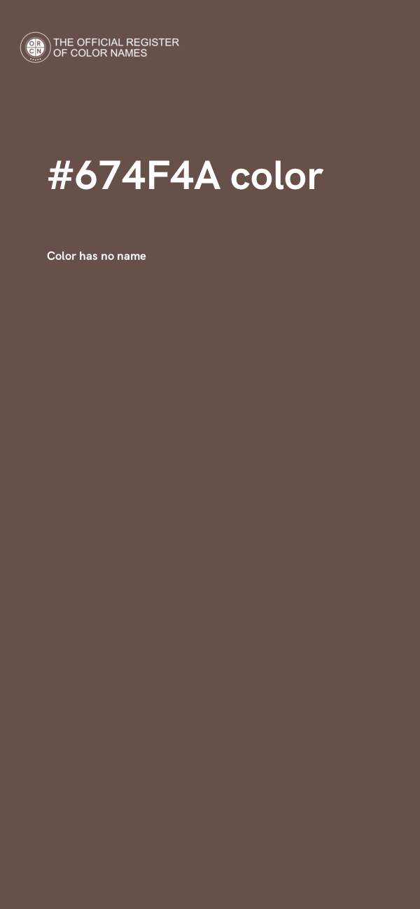 #674F4A color image