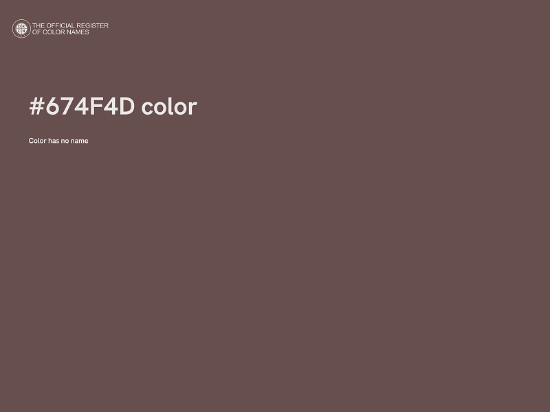 #674F4D color image