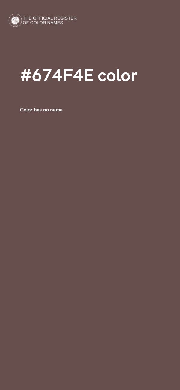 #674F4E color image