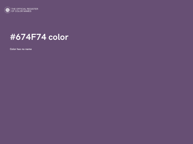 #674F74 color image