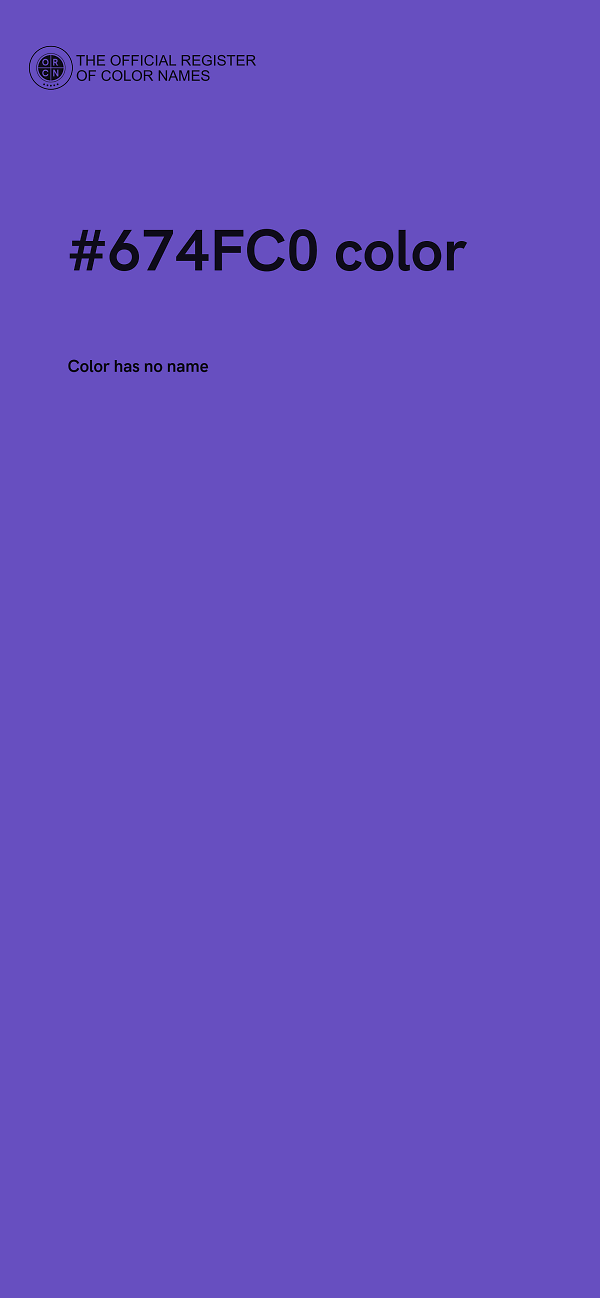 #674FC0 color image