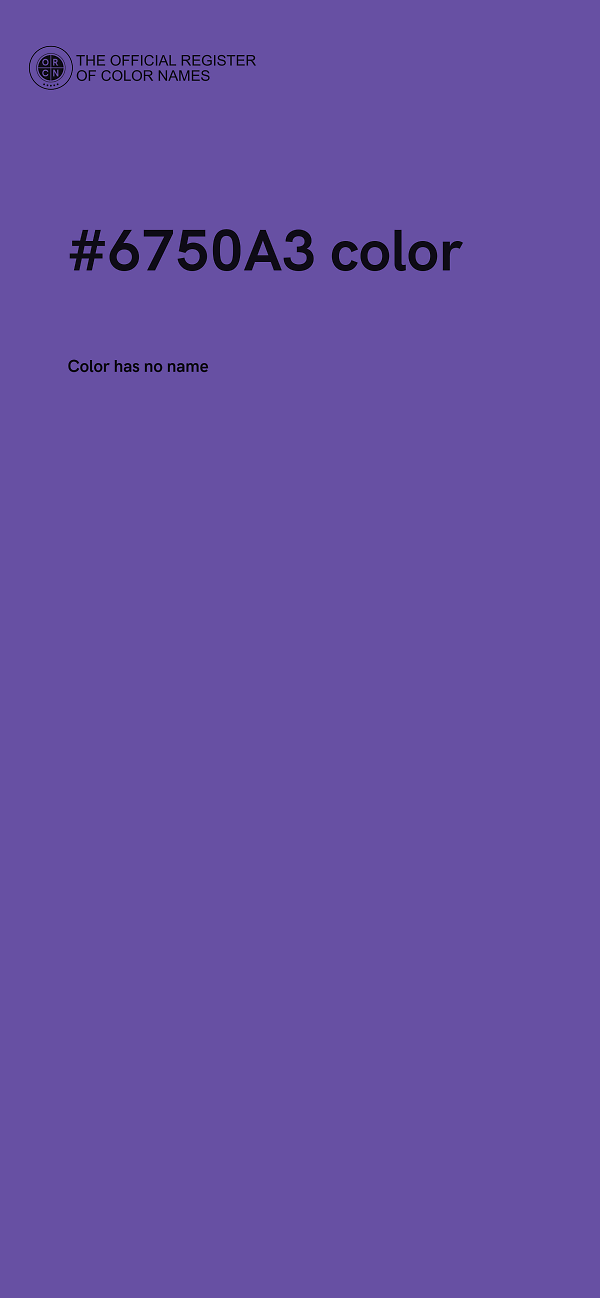 #6750A3 color image