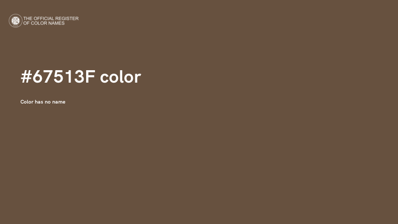 #67513F color image