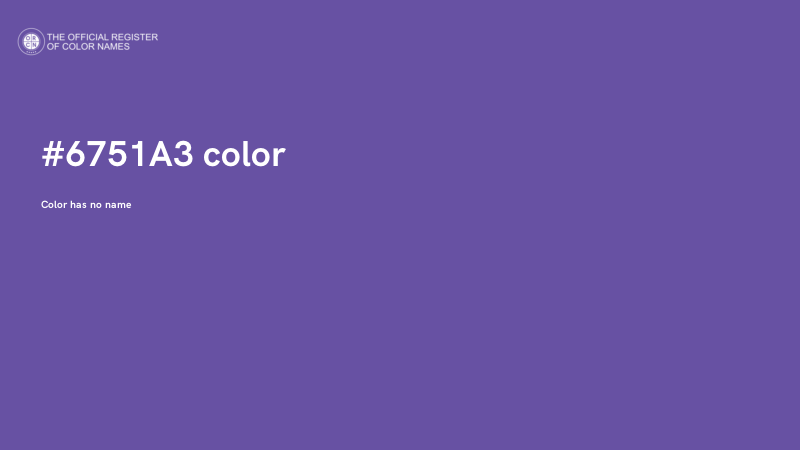 #6751A3 color image
