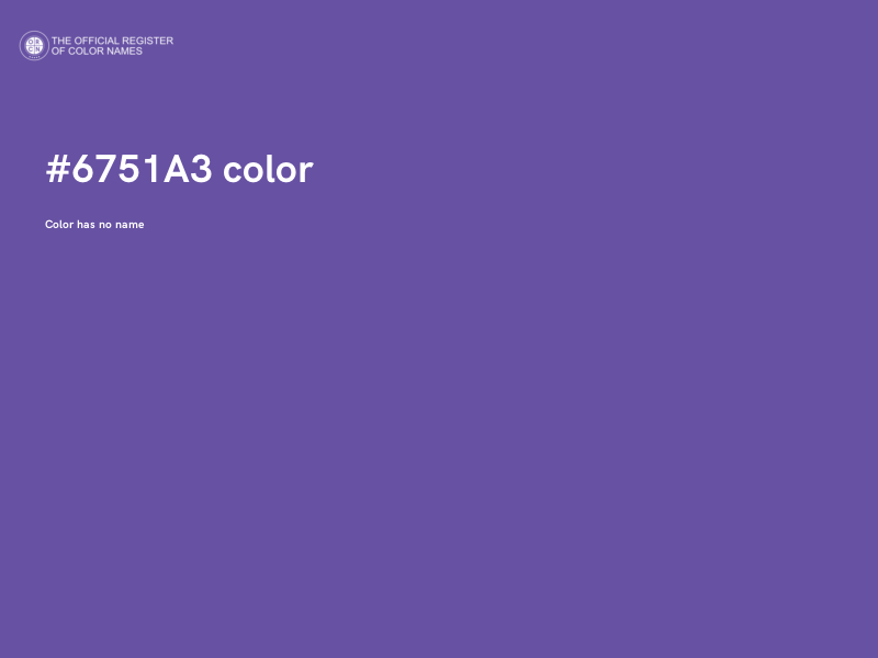 #6751A3 color image
