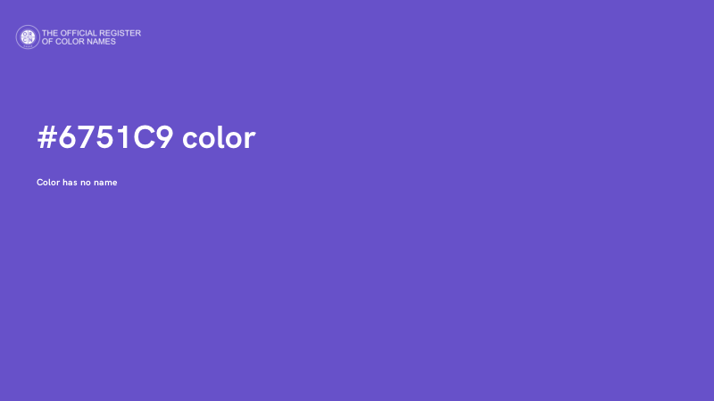 #6751C9 color image