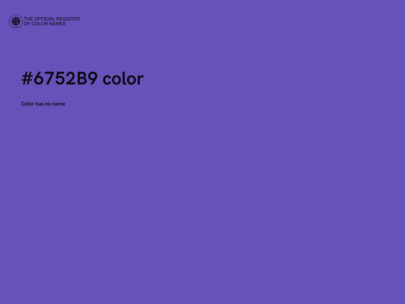 #6752B9 color image