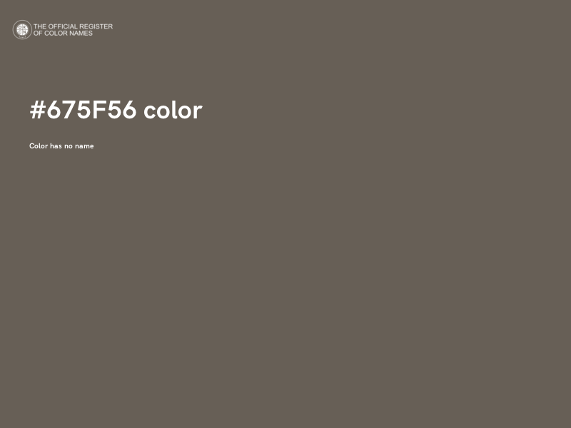 #675F56 color image