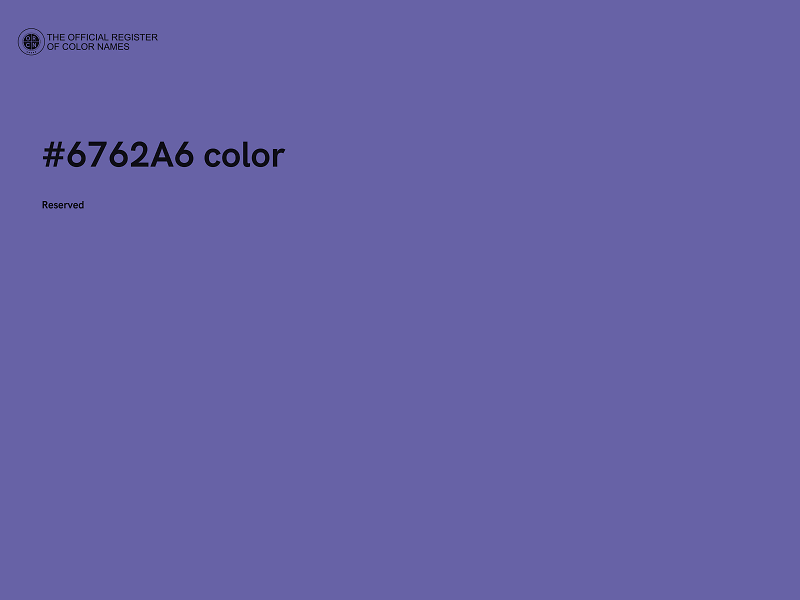#6762A6 color image