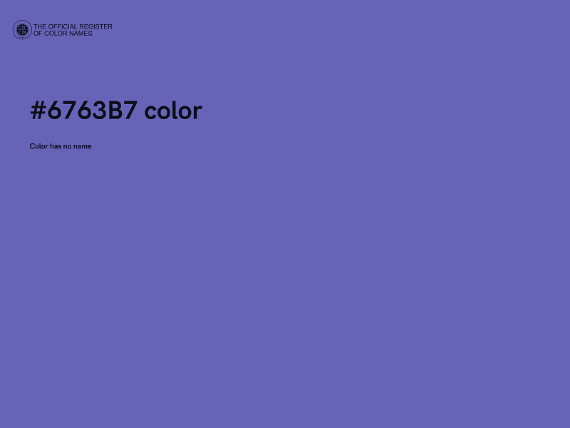 #6763B7 color image