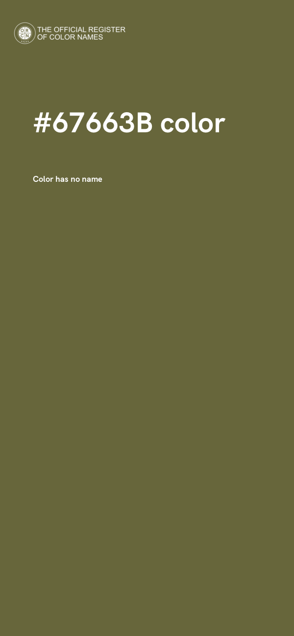 #67663B color image