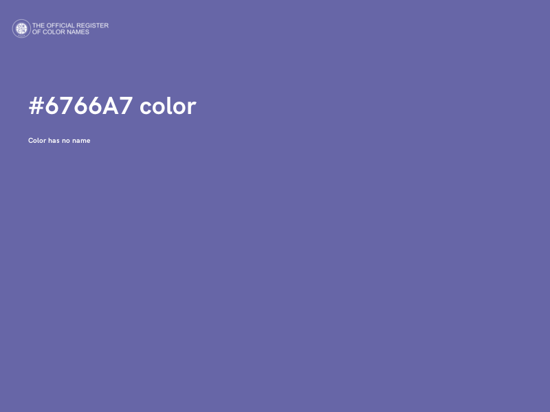#6766A7 color image