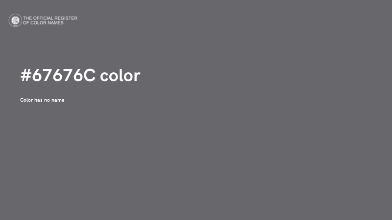 #67676C color image