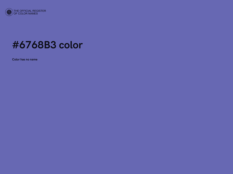 #6768B3 color image