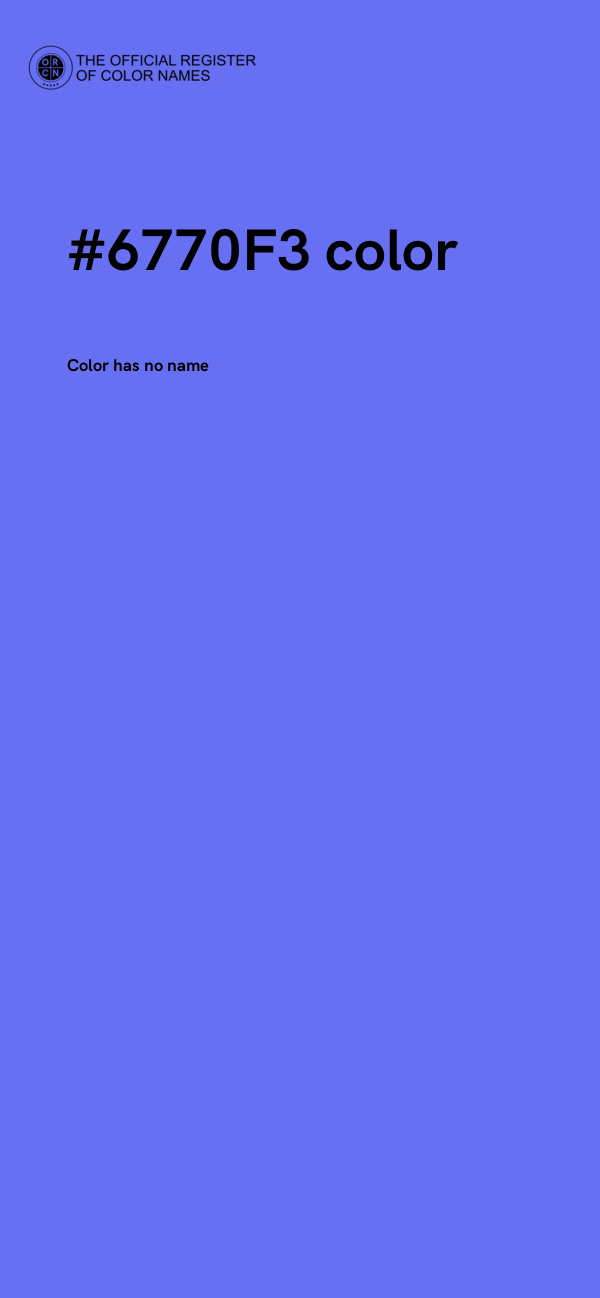 #6770F3 color image