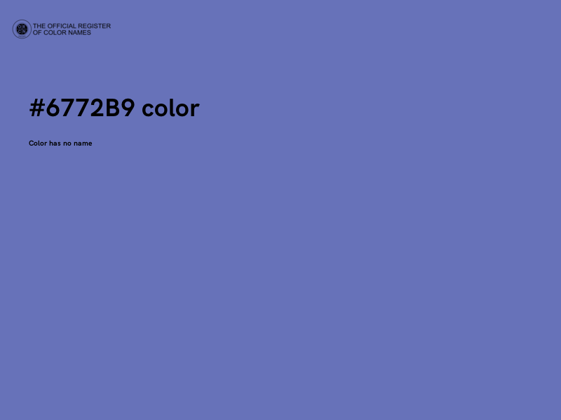 #6772B9 color image