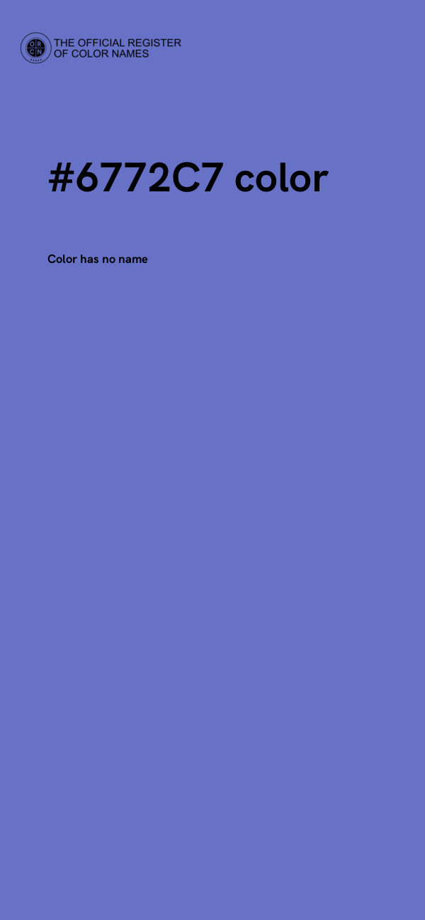#6772C7 color image