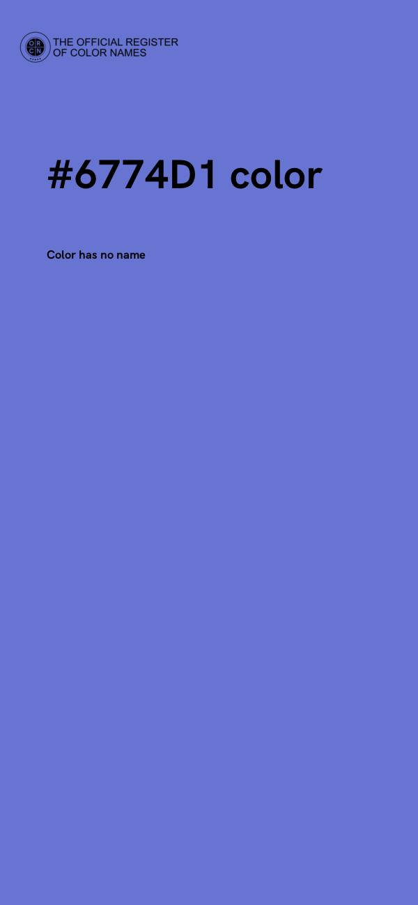 #6774D1 color image