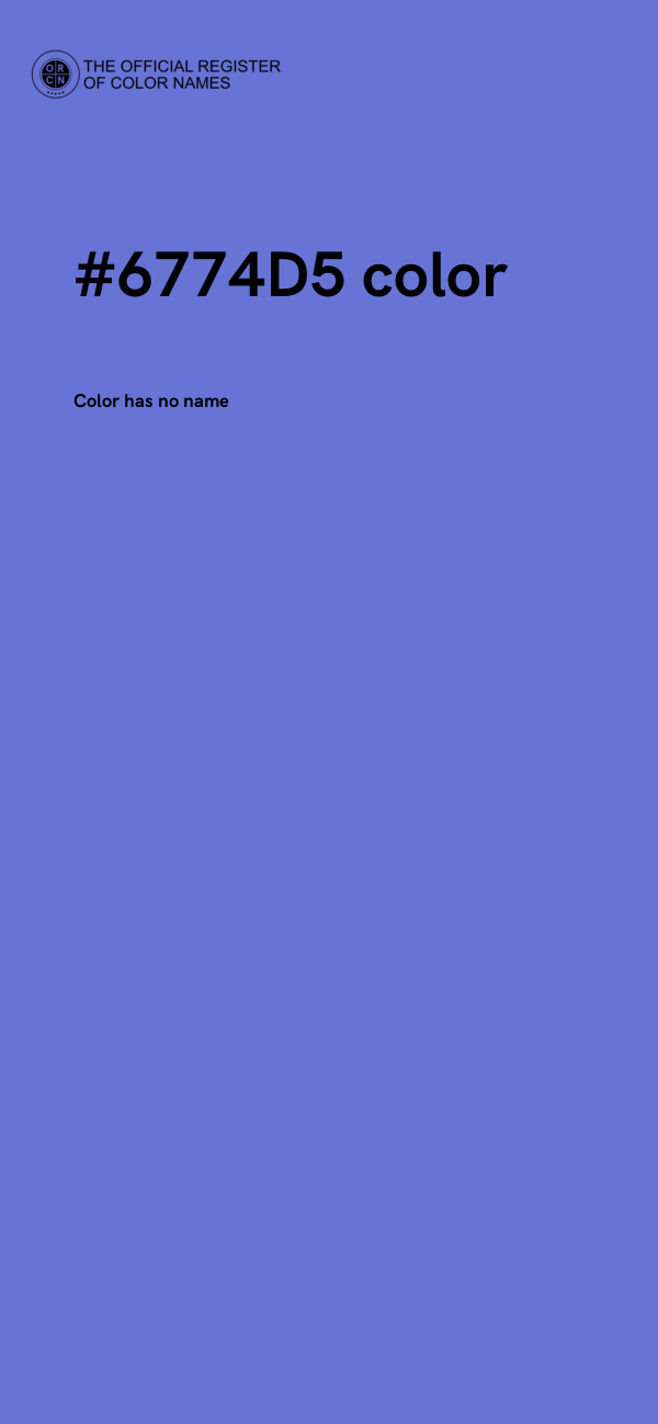 #6774D5 color image