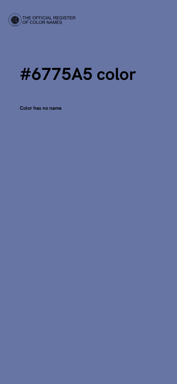 #6775A5 color image