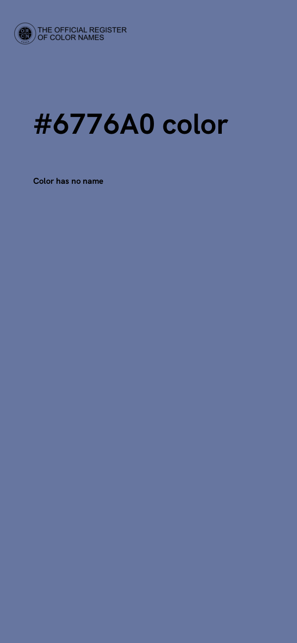 #6776A0 color image