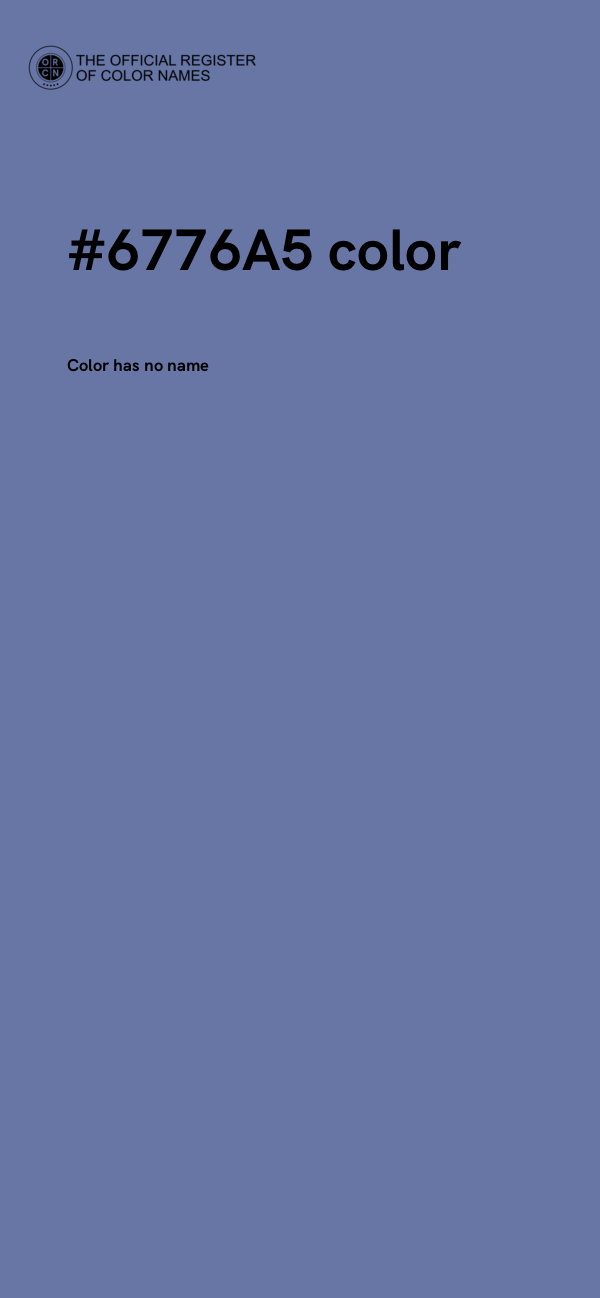 #6776A5 color image