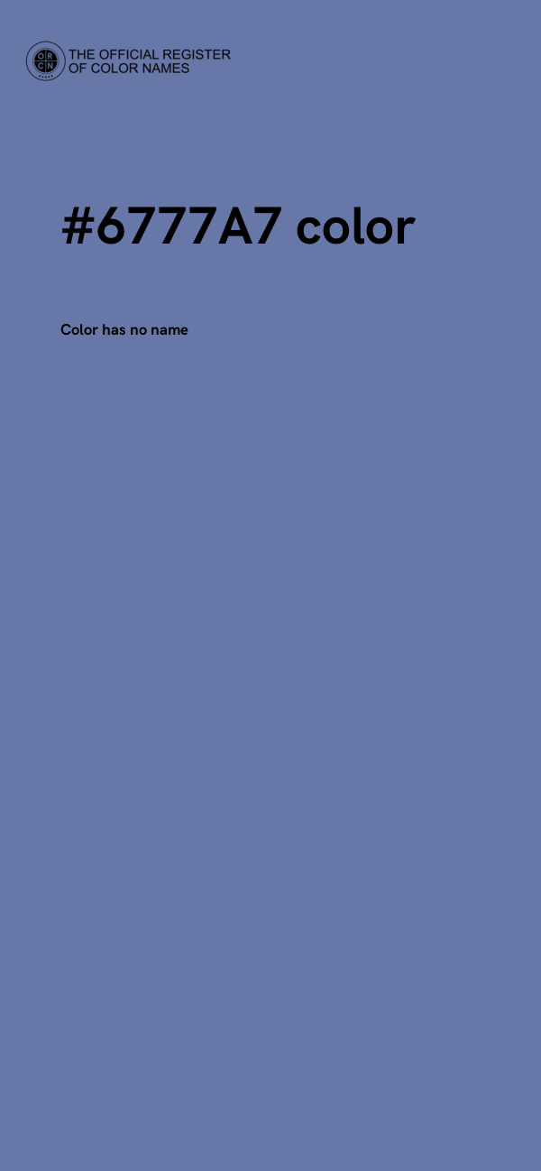 #6777A7 color image