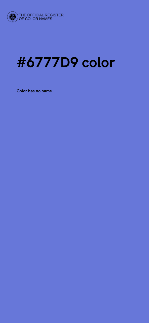 #6777D9 color image
