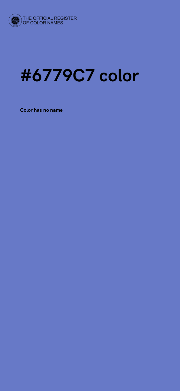 #6779C7 color image